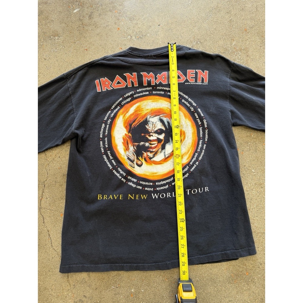90's Iron Maiden Brave New World Tour Long Sleeve Shirt Black - Picture 3 of 5
